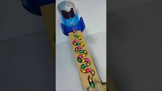 Marble Run Race ASMR - Wooden Wave Course Colorful Marbles #122 #marblerunrace #marblerunasmr