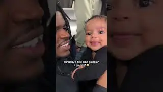 our baby was so happy to go on a plane 