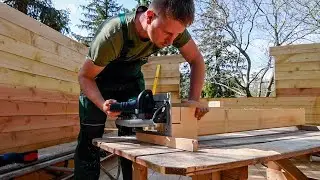LOG CABIN Build - S2E4: Wooden Cabin WALLS