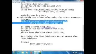 Creating view
