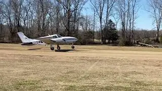Light Twin Departs Triple Tree in the Mud, Feb-1-2025