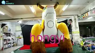 hongyi Inflatable plush wolf,can be custom animal fruzzy suit🤛