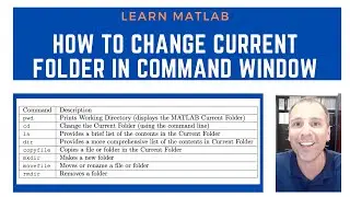 How to change current folder in Command Window
