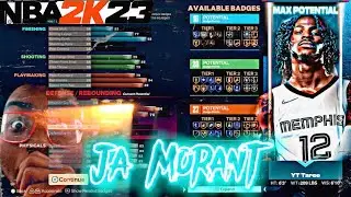 NBA2K23 GAMEBREAKING NEW & OFFICIAL JA MORANT DEMIGOD 3PT SHOTCREATOR BUILD!