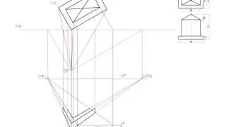 Engineering Drawing Tutorials/Perspective drawings with front and side view (T 3.4)