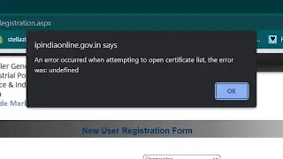 An error occurred when attempting to open certificate list, the error was: undefined - DSC Trademark