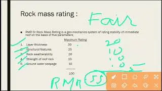 Rock Mass Rating ( RMR) Explanation  | How to find RMR of belowground mines | Calculated RMR