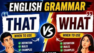 English Grammar Rules !! That Vs What !! Rule 1!! Grammar tricks !! #grammar #rules