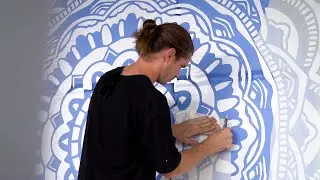 Painting Mandala Wall Murals At Mirrabooka Shopping Centre
