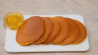 Тыквенные панкейки. Вкусный завтрак. Дети очень любят эти оладушки.