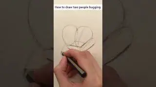 How to draw two people hugging 🤗 #drawing #art #drawingtutorial #draw #shorts #tutorial #love