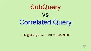 Difference Between Subquery and Correlated Subquery in SQL