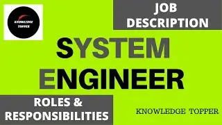 System Engineer Job Description | System Engineer Roles and Responsibilities and Roles