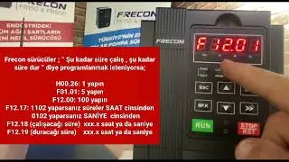 Frecon Sürücüler “Şu kadar süre çalış, şu kadar süre dur“ Nasıl Ayarlanır? #frecon #solarsystem