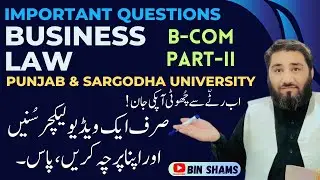 “Most Important Business Law Questions for BCom Part 2 | 2024 2nd Annual Exam Guide”