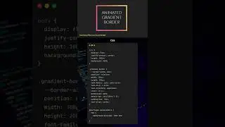 Animated Border Gradient using html and css #coding