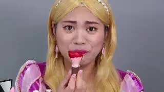 Edible Lipstick Chocolate Makeup Mukbang 먹는 립스틱 DONA 도나 먹방