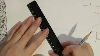 Построение прямоугольного треугольника по катету и прилежащему углу
