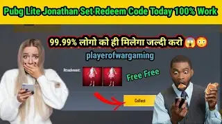 pubg lite redeem code today 🥰 | pubg lite jonathan set permanent redeem code today 😍
