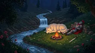Rest now, traveler… you are safe, the wolf watches beside you