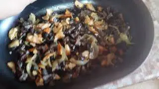 Запеченая картошка с грибами.