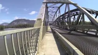 Crossing the old skeena bridge