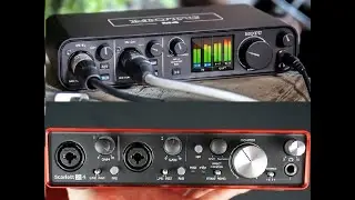 Motu M4 vs Focusrite 2i4 2nd Gen Comparing Guitar Recording by Computer and External Dac Performance