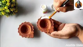 3 Very Beautiful & Attractive Diya Painting At Home| Diya Painting| Diya Decoration Ideas| DIY Diya|