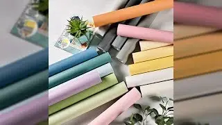 Wolpin Wall Stickers Wallpaper Pastel Summer Colors Home Decor DIY