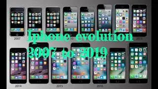 Iphone evolution from 2007 to 2019..