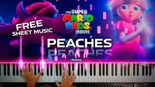 Peaches Bowser (Jack Black) The super mario bros. Movie - accurate (free sheet music)Piano cover