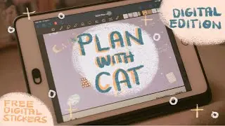 Plan with me: October 2020 Digital planner | Free digital sticker | Goodnotes 5 | Journal with Cat
