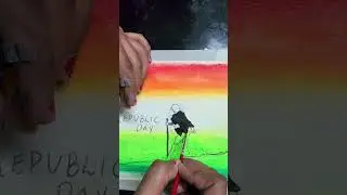 Mini Vlog-Easy Republic Day😍 Special 🇮🇳Oil Pastel Drawing/Starlett Creative Art 