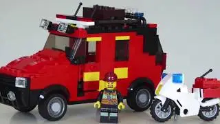 Lego First Response Fire Rescue SUV MOC with Fire Motorcycle