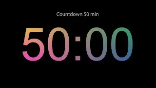 50 min Simple Quiet Countdown Timer. No Sounds. No Music.
