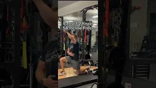 Cable Half Kneeling Single Arm Incline Press