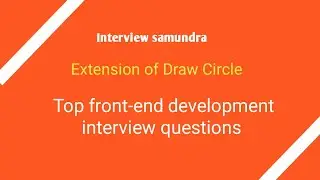 Extension of Draw Circle Question | Tips & tricks | Interview Question SDE