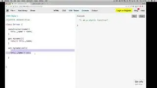 Static function and getters and setters in ES6 #66