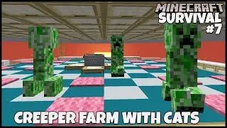 CREEPER FARM With Cats(PAIN!) - Minecraft Guru 7- Survival Let's Play