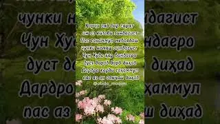 Ҳарчи ояд бар сарат ин аз китоби зиндагист#tajik #love #tajikistan #насихат #таджикистан #шеър
