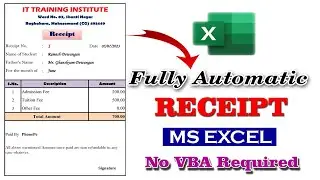 Automate your invoices in Excel | Invoice in excel | fee receipt in excel | 