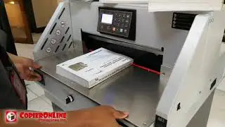 BRANDE NEW E490R Electric Paper Cutter Video Tutorial (Copieronline Philippines Inc.)