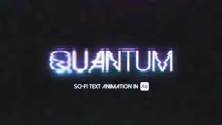 Sci-fi text animation in After Effects + free glittering particles