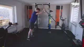 Antirotationsübung mit der Landmine