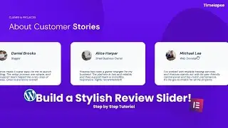 Create a Stylish Review Slider in Minutes! | Fast Timelapse Tutorial