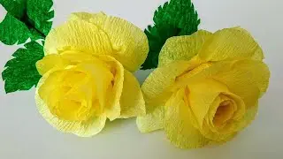 How to make Crepe Rose Flowers | DIY Roses | #16