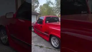 Red OBS GMC Sierra 90s Body Kit Style 