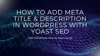 How to Add Meta Title & Description in WordPress with Yoast SEO (Easy SEO Tip)