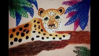 Уроки рисования для детей. Как нарисовать леопарда.