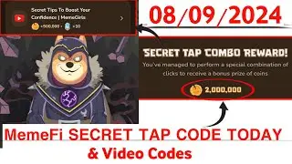 Memefi Secret Reward Combo & Video Codes Today 08/09/2024|